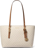Quinn Medium Tote for Women - Signature Canvas with Leather Trim