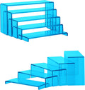 Goabroa Acrylic Display Risers 10 Pcs - Clear Multi-Layer Display