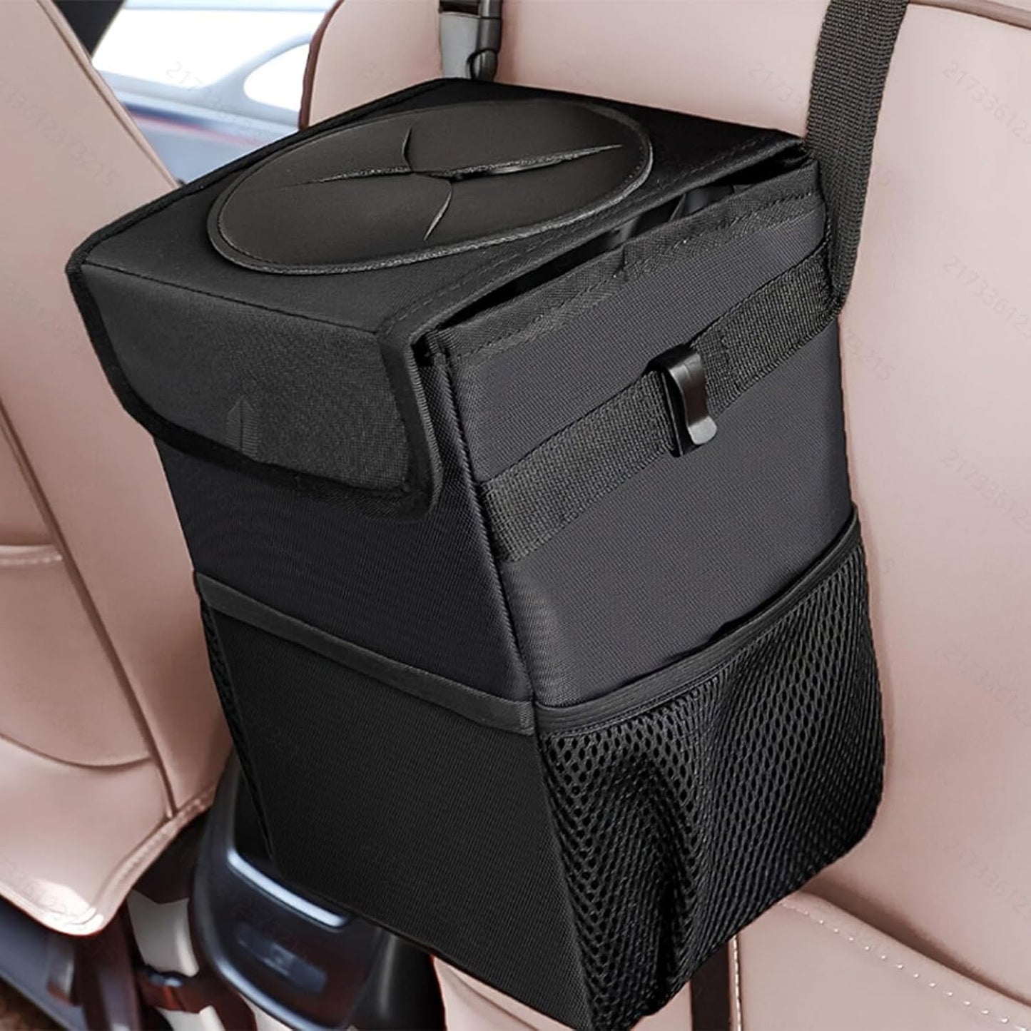Leak-Proof Portable Car Trash Can - Keep Your Car Clean!