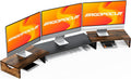 Triple Monitor Stand - ErgoFocus: Extra Long Lift
