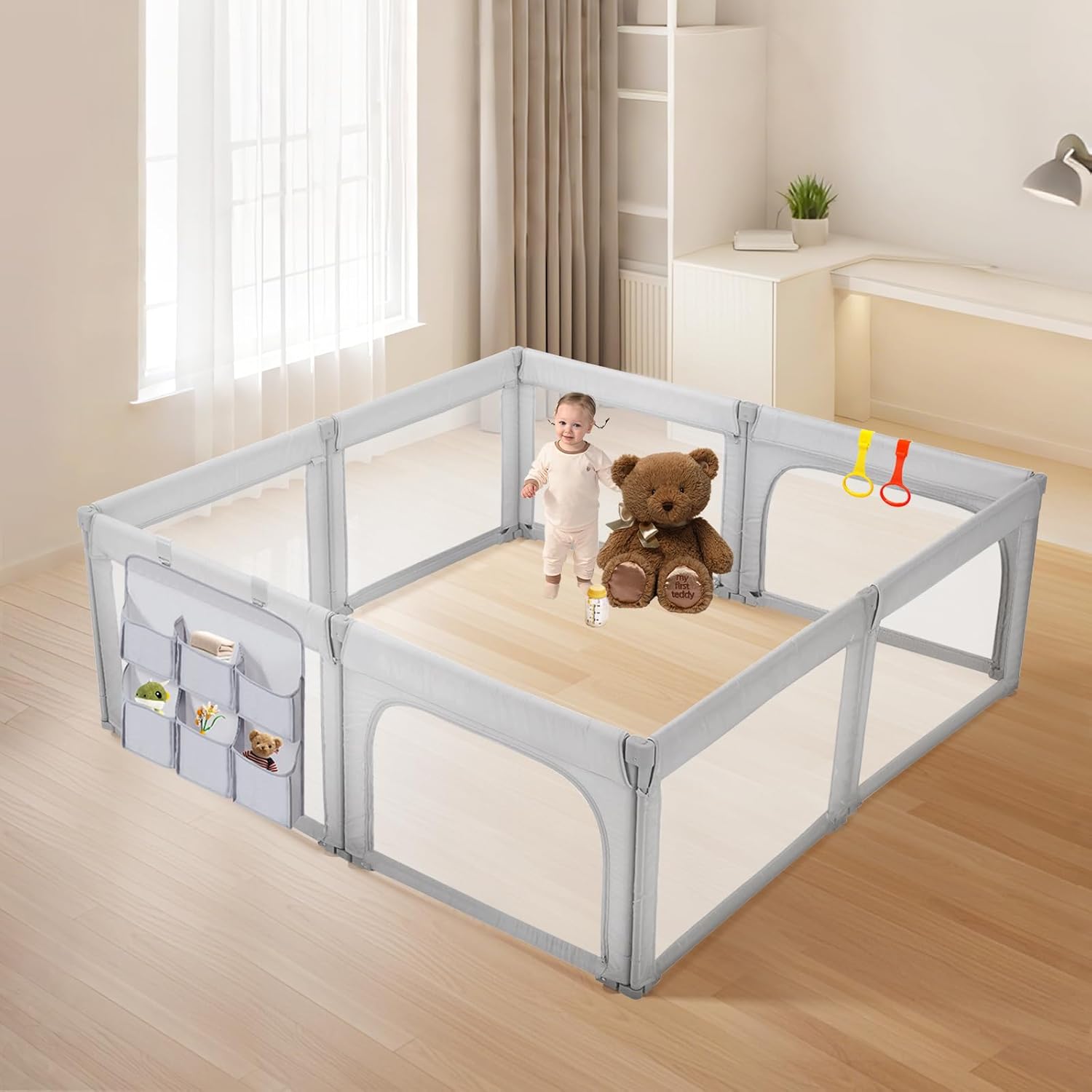 Foldable Baby Playpen for Toddlers - Adjustable Safety Play Area