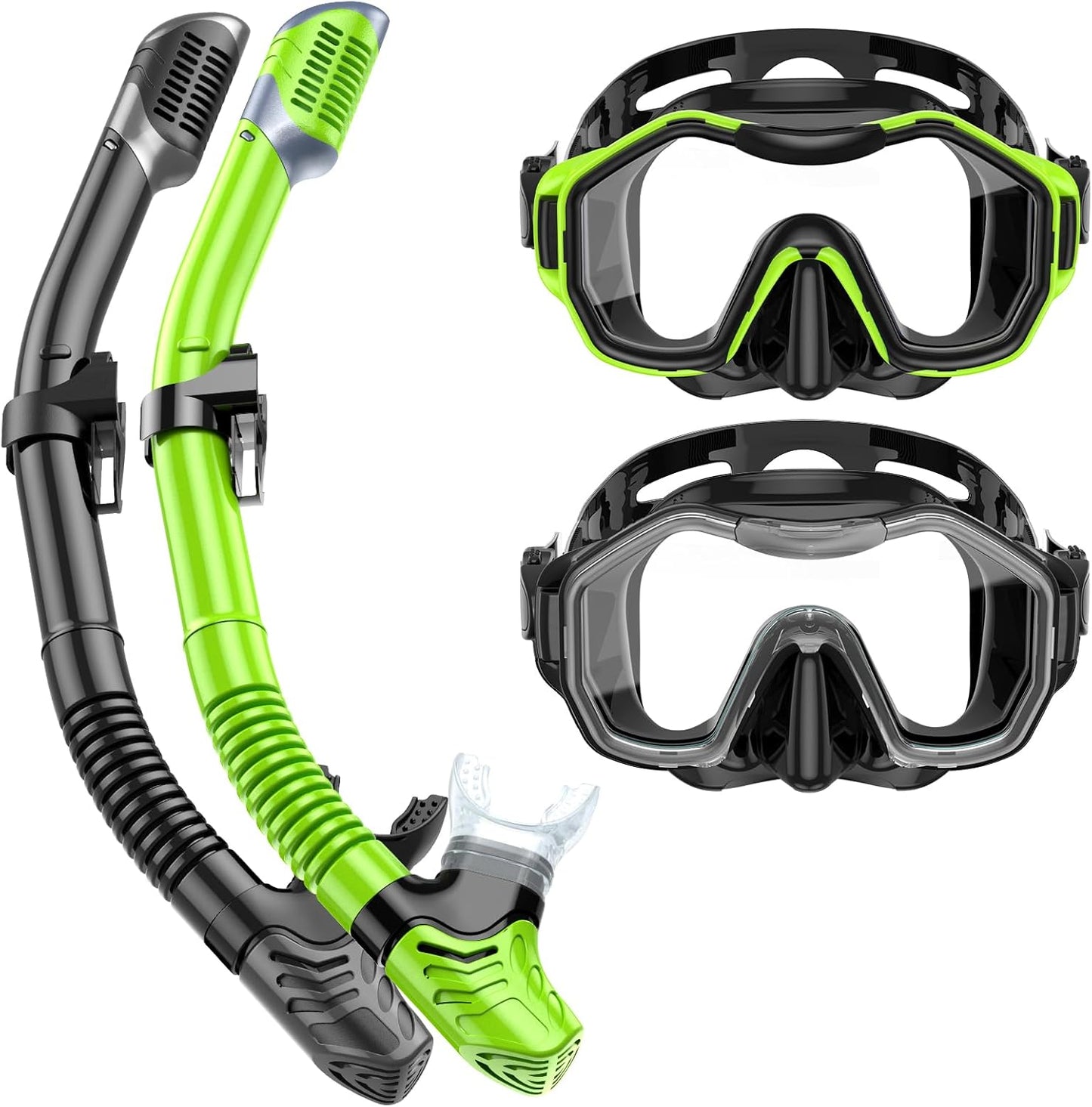 Snorkeling Gear for Adults and Kids with Dry-Top Design
