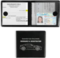 Car Registration and Insurance Card Holder 2 Pack - Compact Glove Box
