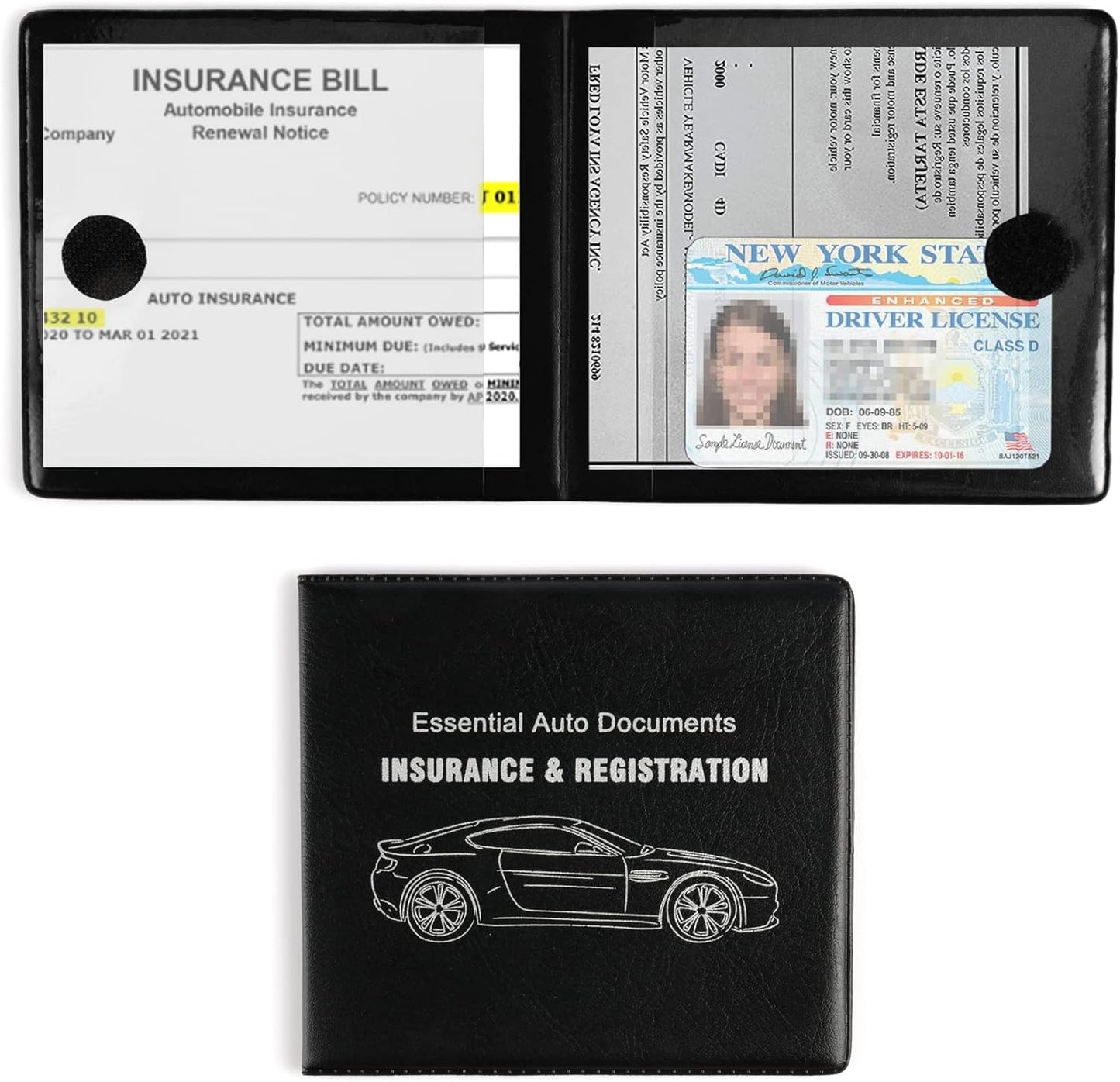 UYYE Car Registration Holder - Keep Your Documents Safe - 2 Pack