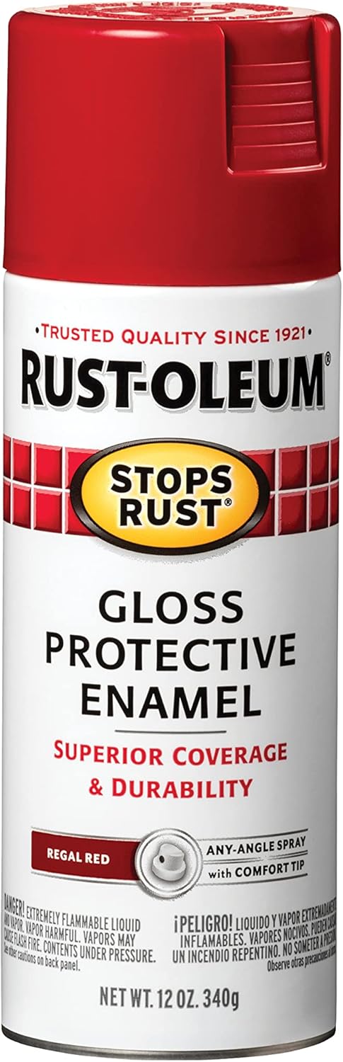 Rust-Oleum Stops Rust Spray Paint 12 oz Gloss Regal Red 6 Pack