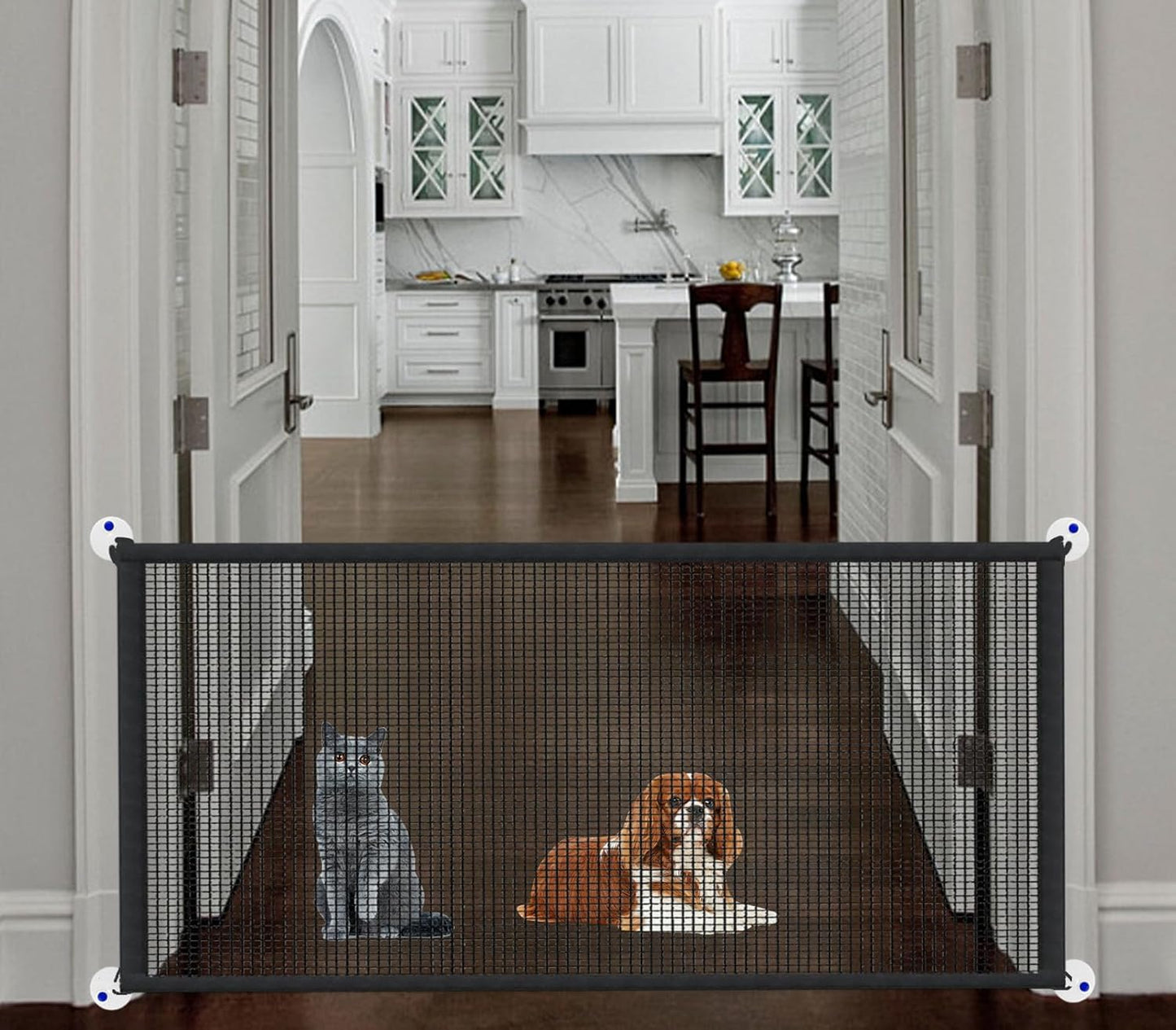 Portable Extra Wide Pet Gate: Durable Safety Fence