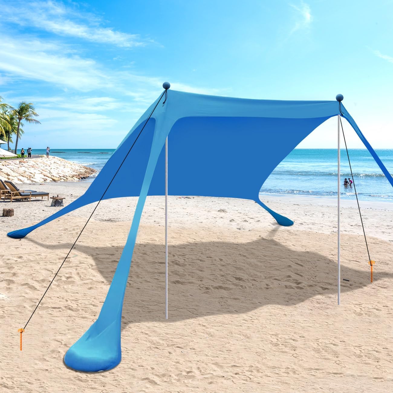 BRONOM Beach Canopy: UPF50+ Sun Protection & Windproof