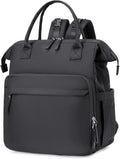 Convertible Diaper Bag Tote with Wide Open Top and 14 Pockets