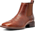 Men's Beige Booker Ultra Embroidered Square Toe Chelsea Boots - Casual