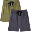 BAMBOO COOL Men's Pajama Bottoms 2-Pack - Soft Breathable Shorts