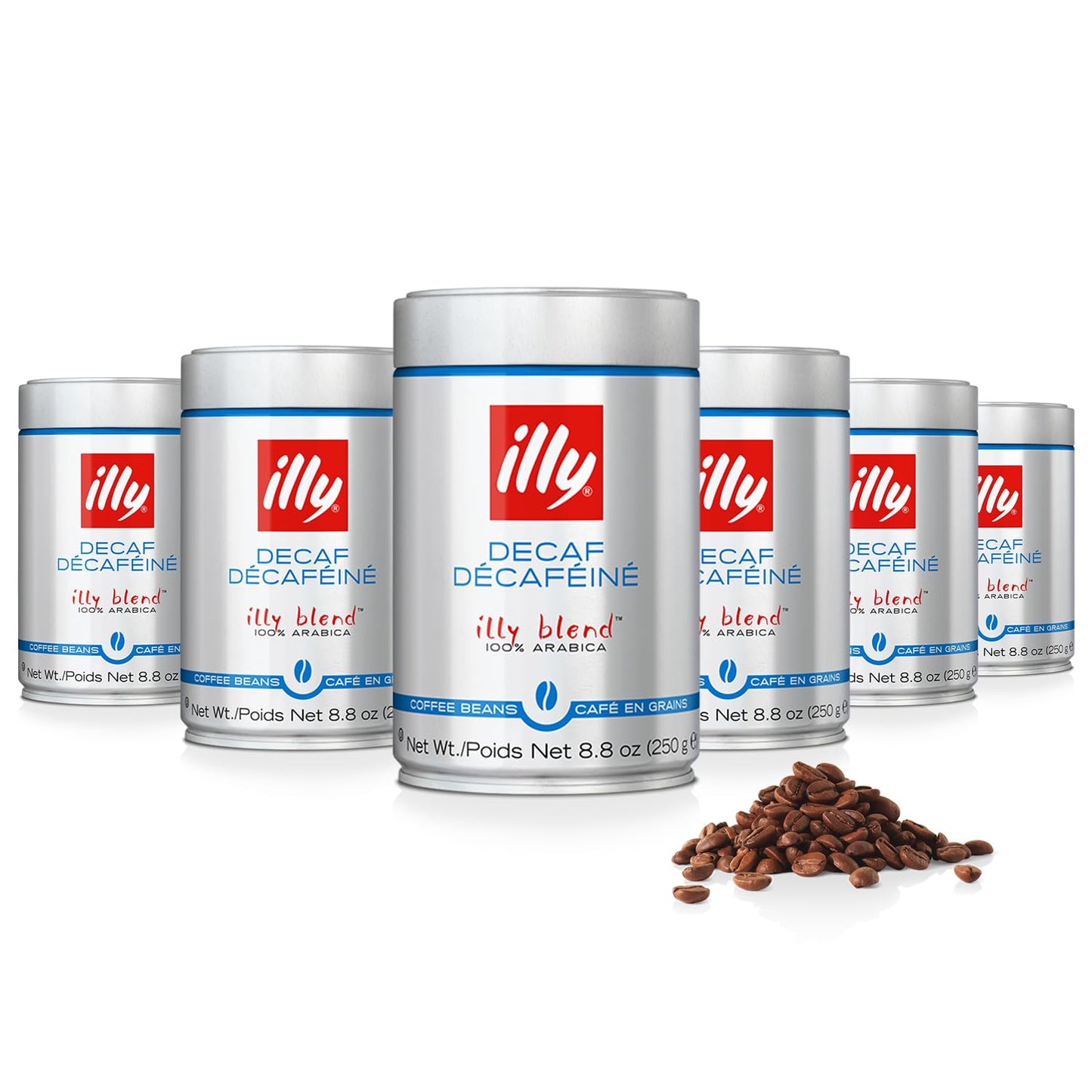 illy Whole Bean Coffee Classico Decaf Roast with Rich Flavor