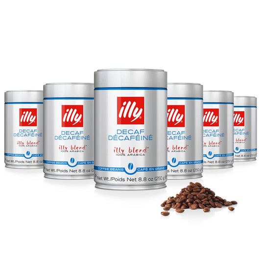 illy Whole Bean Coffee Classico Decaf Roast with Rich Flavor