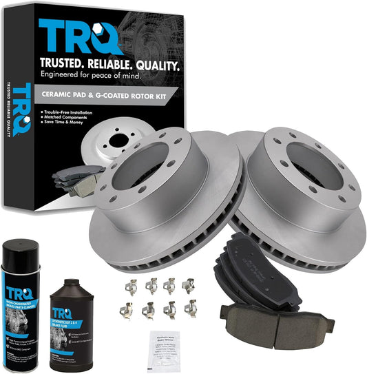 TRQ Front Brake Pad & Rotor Kit for 2005-2012 Ford F-250