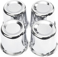 Push Through Trailer Wheel Center Caps 84mm / 3.31in - Chrome Set of 4