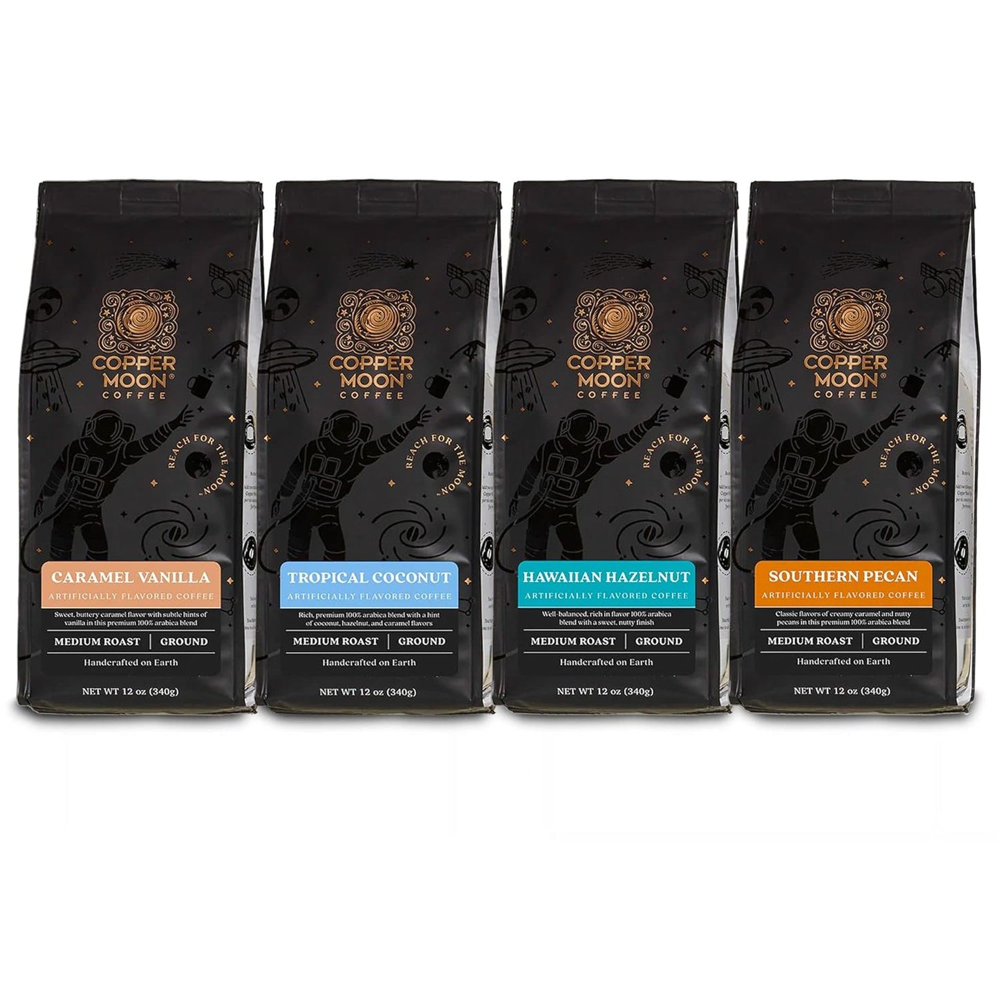 Copper Moon 4-Pack Medium Roast Variety - Rich Flavors