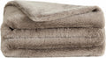 Faux Fur Pet Blanket 34 x 44 Taupe - Extra Soft Cozy Cover