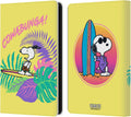 Kindle Paperwhite 5 Leather Wallet Case - Peanuts Snoopy Aloha