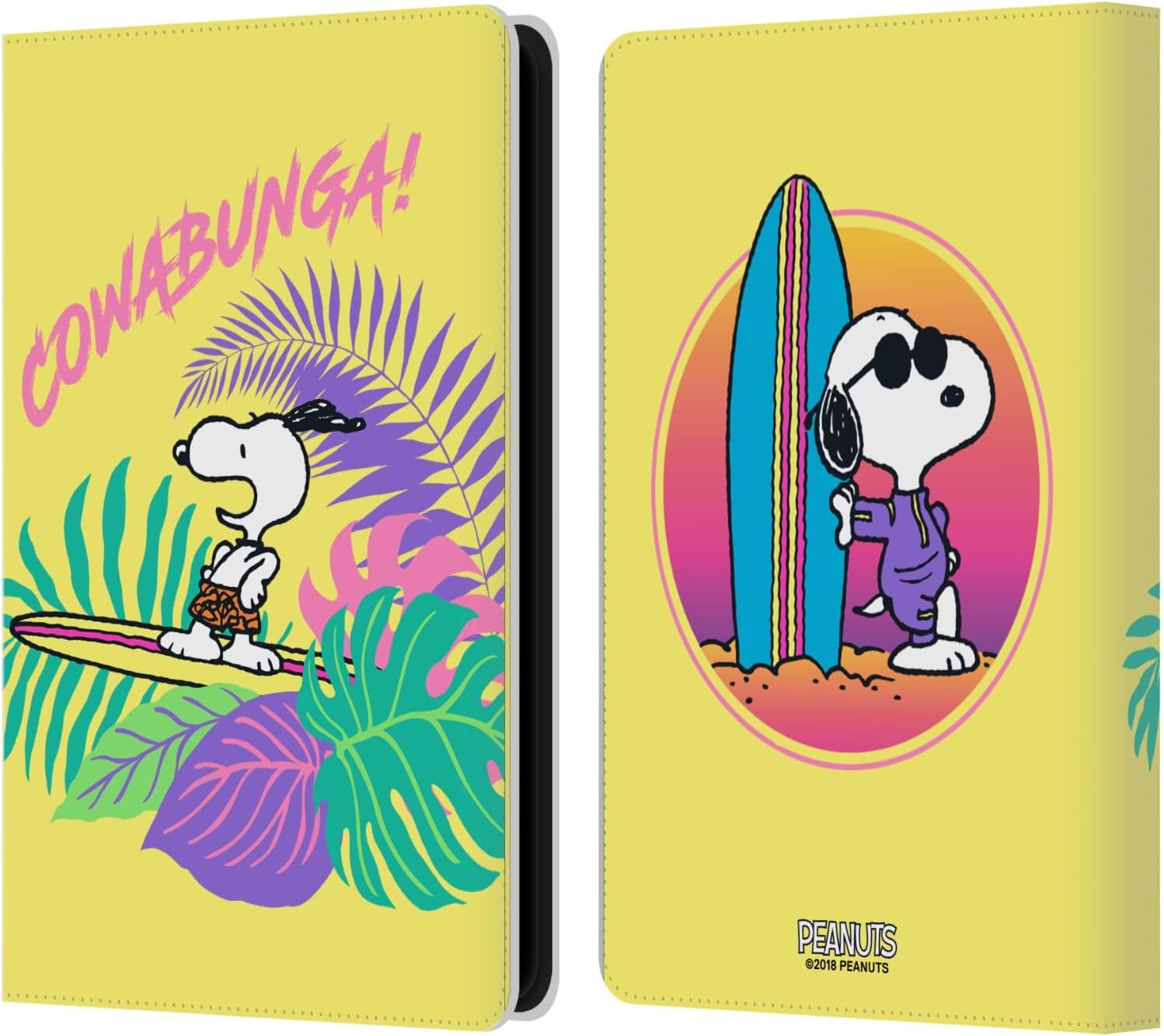 Peanuts Cowabunga! Snoopy Aloha Disco Leather Wallet Case