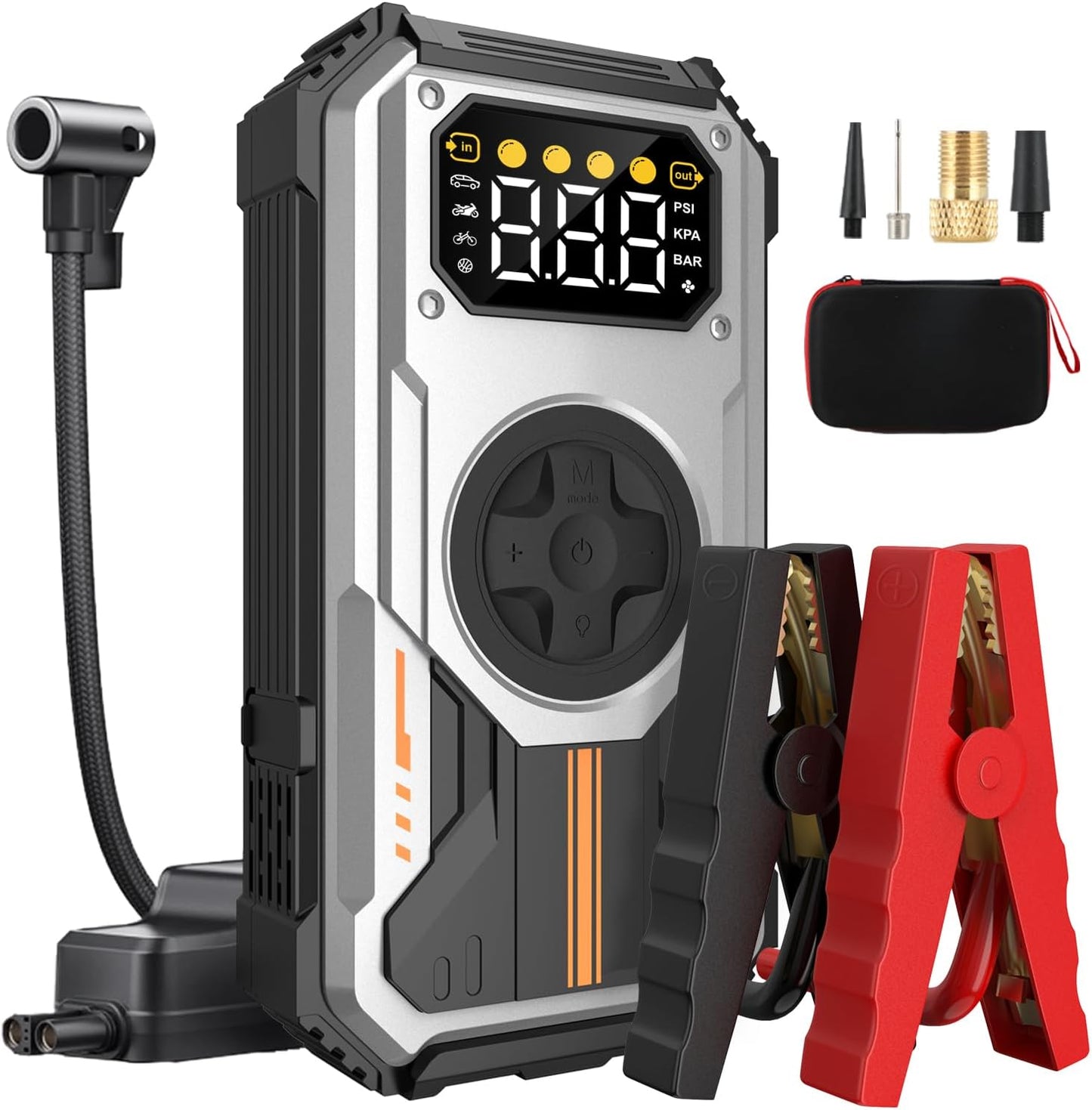 6000A Portable Jump Starter - Power & Versatility!