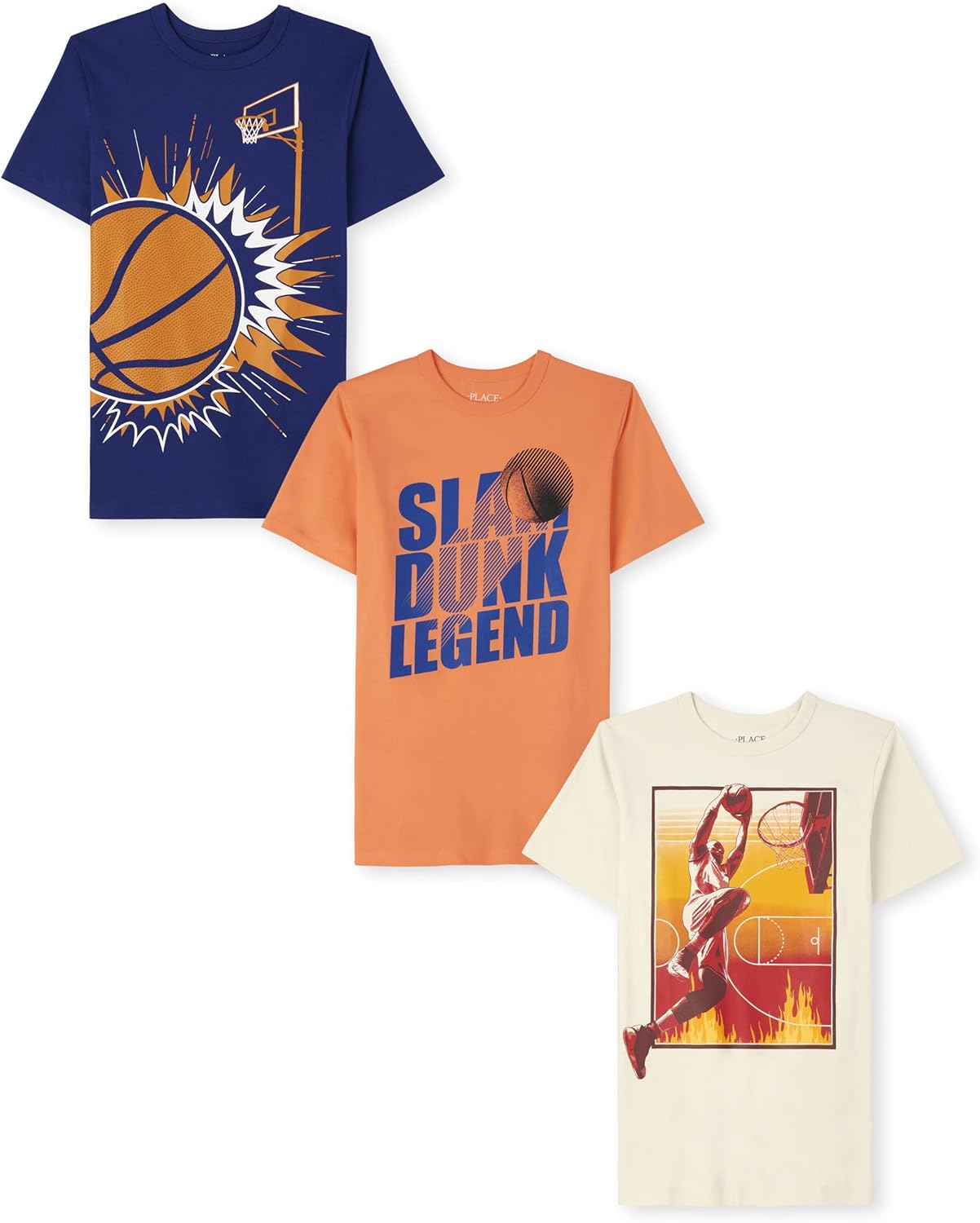 Boys Sports Short Sleeve Graphic T-Shirts Multipacks for Kids