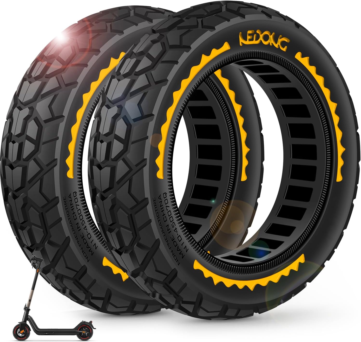 Upgrade 8.5x2 Off-road Solid Tires for Electric Scooters