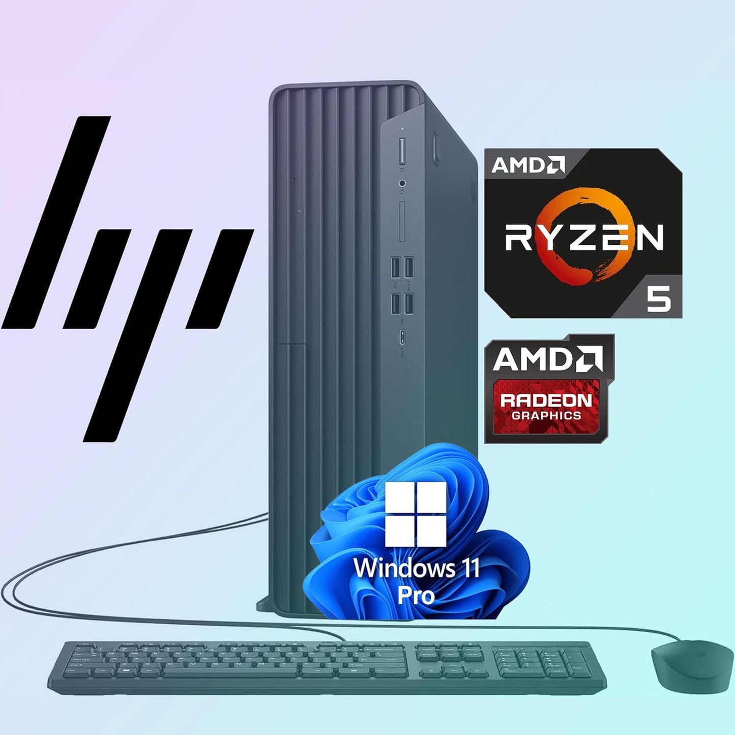 HP Desktop Computer Elite SFF G9 with Ryzen 5 Processor