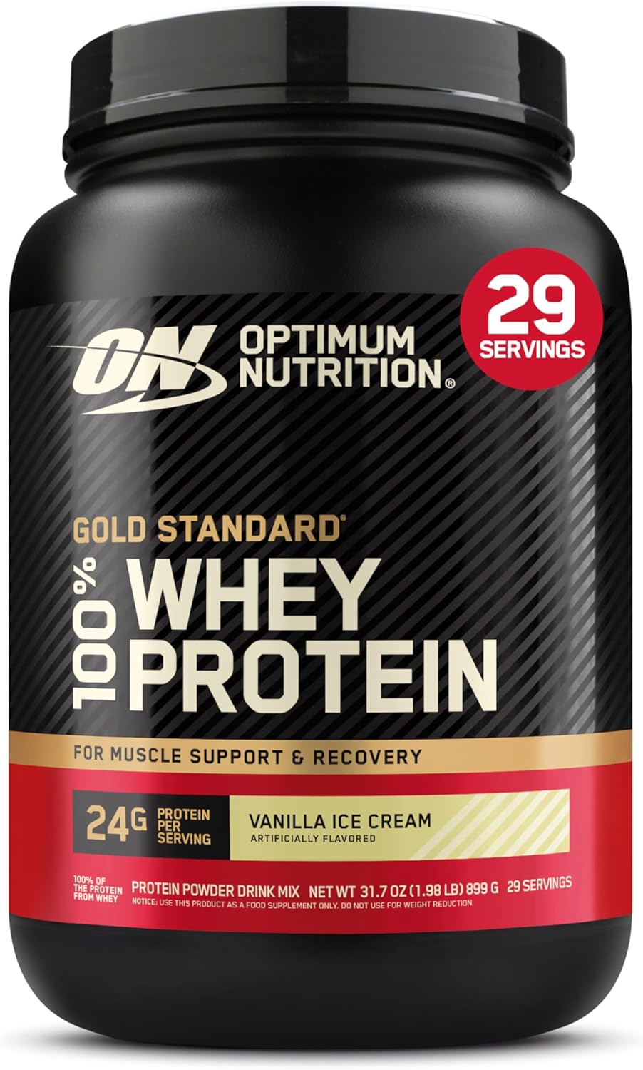 Optimum Nutrition Gold Standard Whey Protein Powder for Muscle Gain