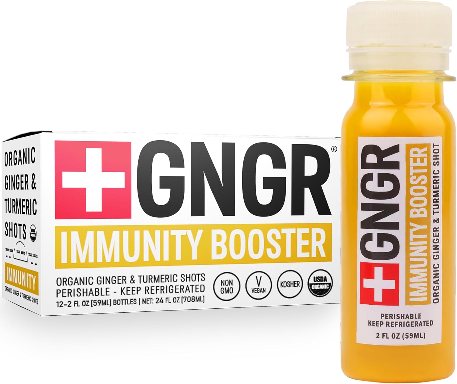 Immunity Booster Organic Ginger and Turmeric Shot for Health