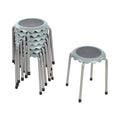 ECR4Kids Daisy Stackable Stool Set, Flexible Seating - Light Grey 8pc