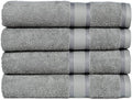 Casa Lino Silver Grey Bath Towels Set of 4 - Plush 500 GSM Comfort