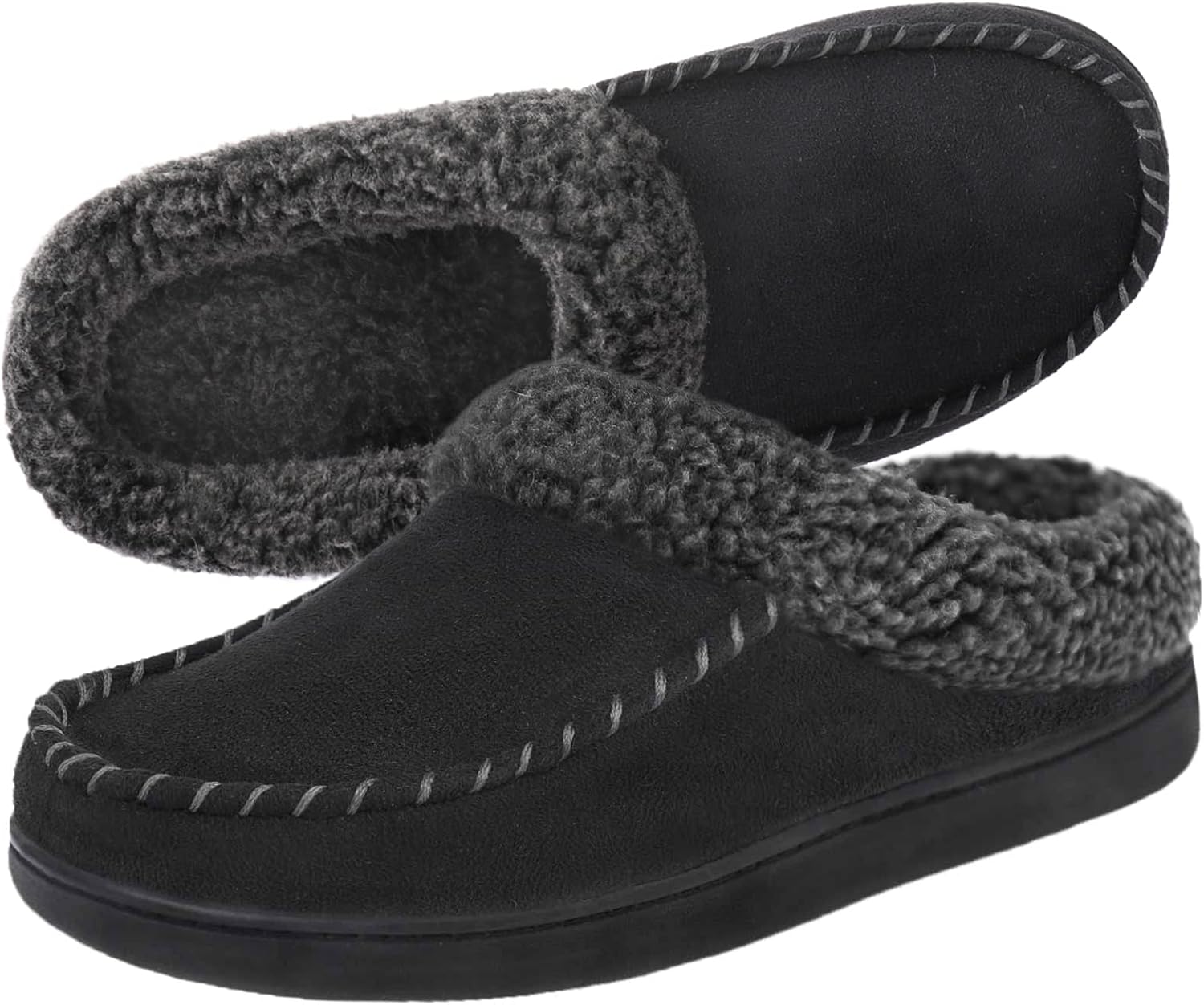 ULTRAIDEAS Men's Nealon Moccasin Clog Slipper for Comfort