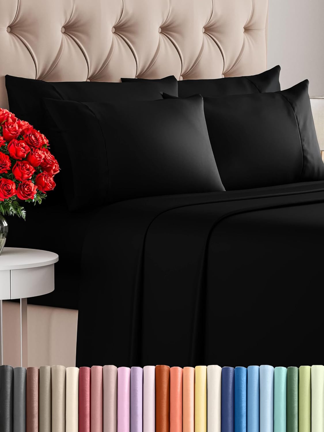 Queen 6 Piece Sheet Set - Comfy Breathable & Cooling Luxury