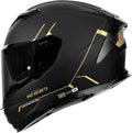 HAX Force Full Face Helmet Matte Black Gold M - DOT & ECE Certified