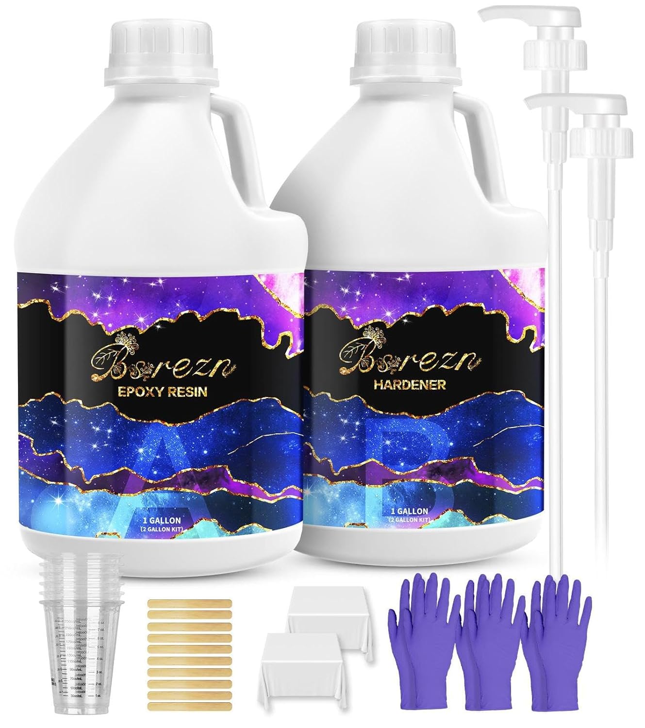 Crystal Clear 2 Gallon Epoxy Resin Kit for Art and Crafts