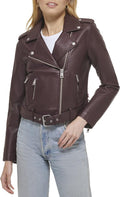 Levi's Women's Belted Faux Leather Motorcycle Jacket for Stylish Edge