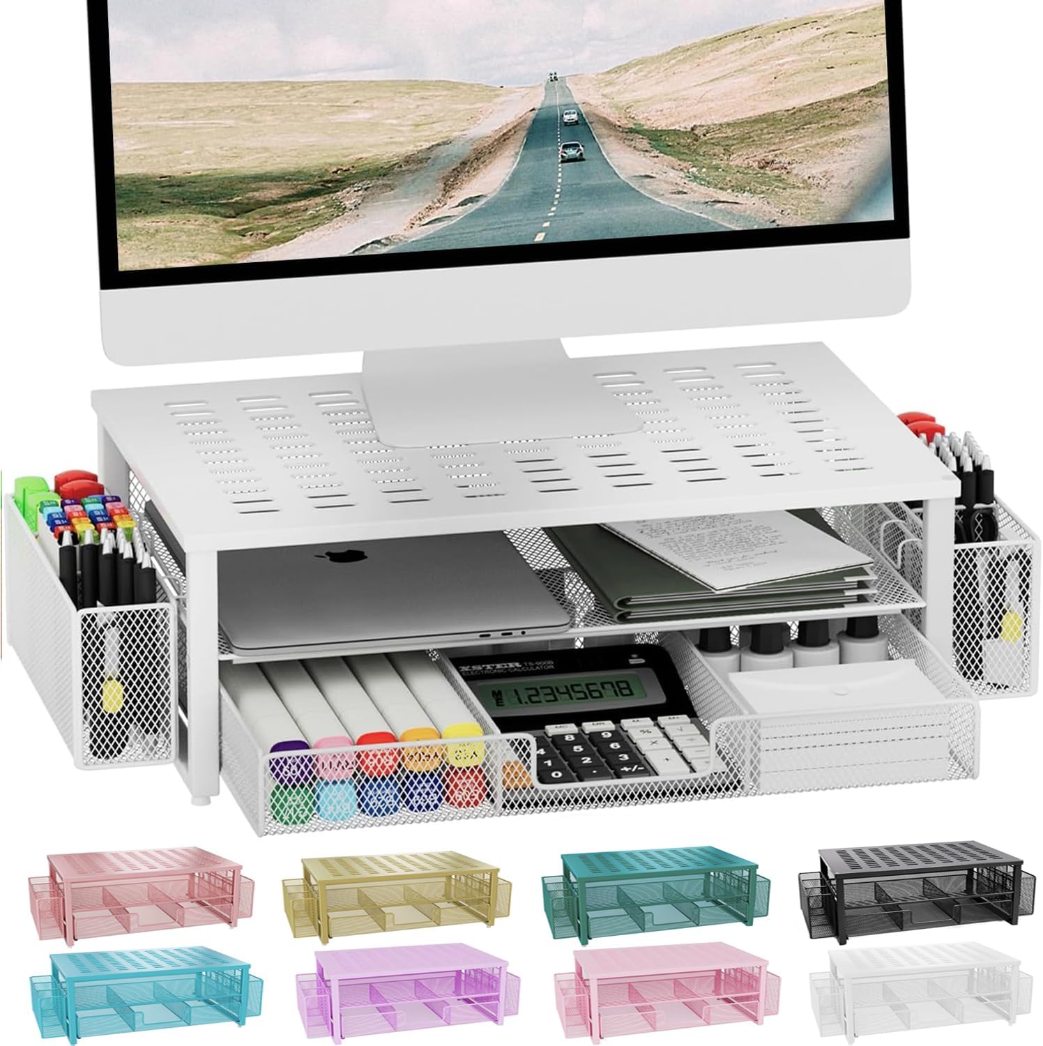 Gianotter 2-Tier Monitor Stand: Desk Organizer