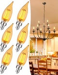 OMED E12 Candelabra LED Bulbs 100W Equivalent - Soft Yellow, Dimmable
