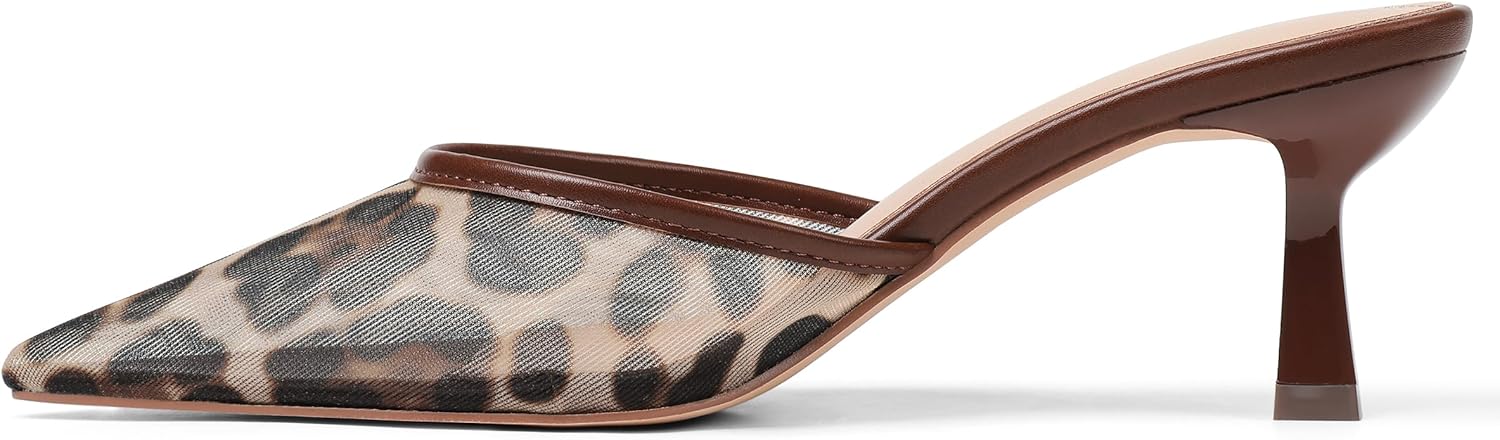 VOMIRA Black Kitten Heels for Women - Stylish Stiletto Mules
