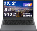 17.3-inch Laptop Celeron N5095 - Lightweight Full HD for Students