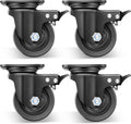 Heavy Duty Casters 4 in Plate Swivel Set of 4 - Industrial Strength