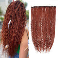 24 Inch Clip in Dreadlock Hair Extensions 10 Clips 350 Red - Easy