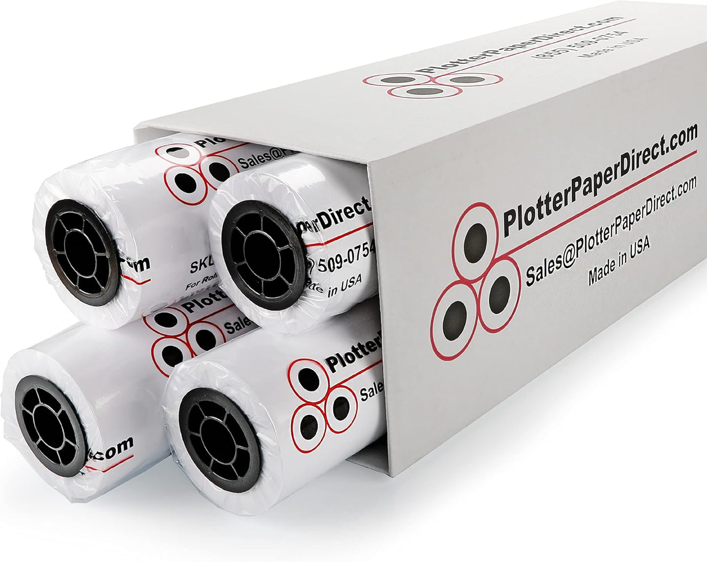 Plotter Paper Direct 24 In x 150 Ft CAD Paper Rolls for Printing