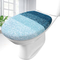 OLANLY Soft Microfiber Bathroom Toilet Lid Cover in Peacock Blue