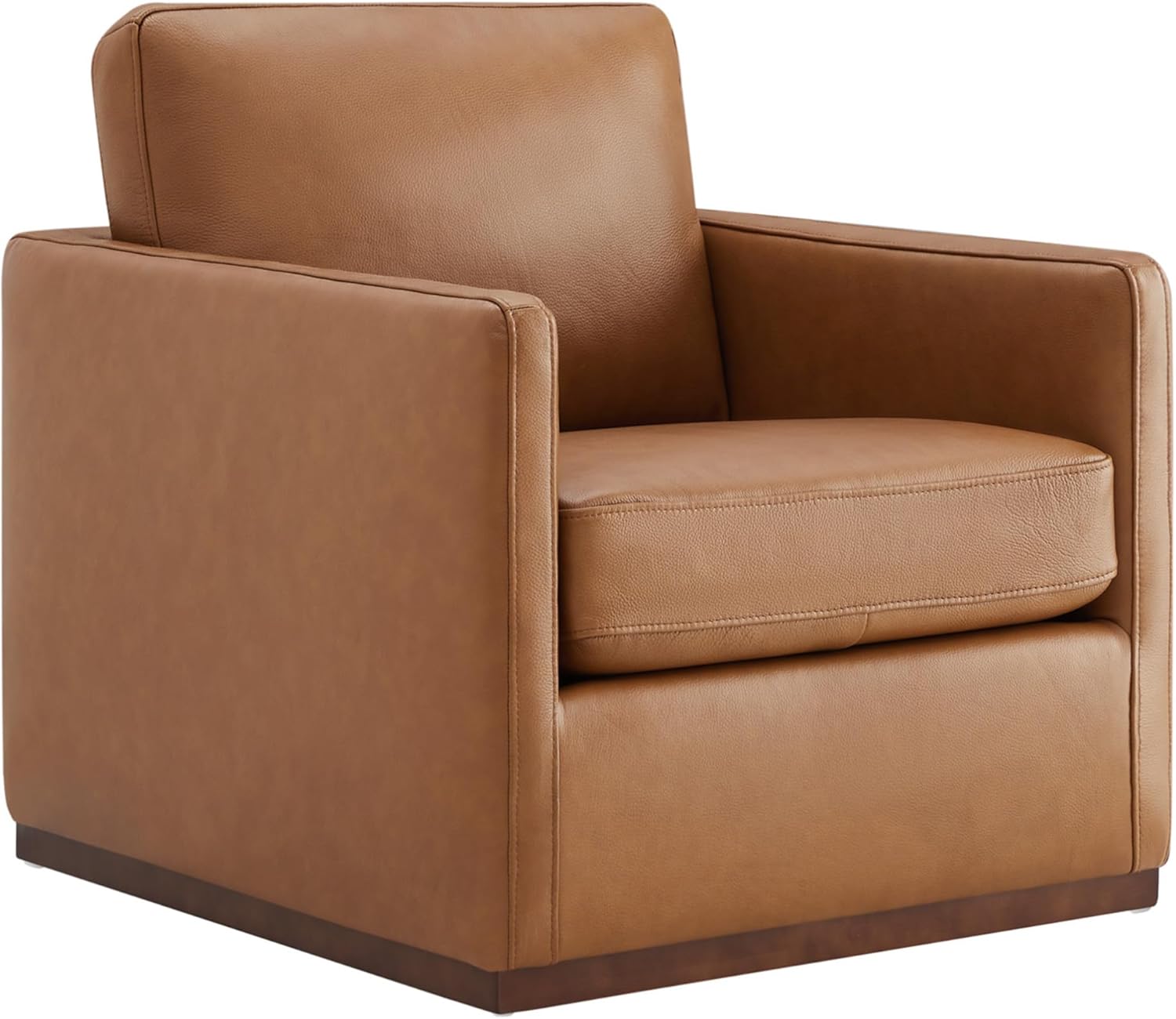 Mid Century Swivel Leather Chair - Fully Assembled!