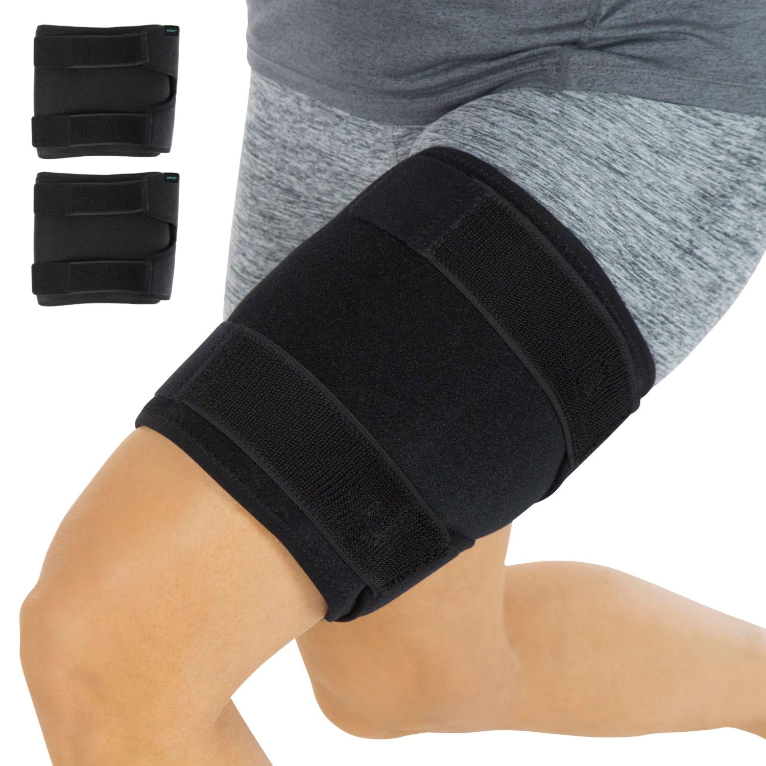 Vive Thigh & Hamstring Compression Sleeve for Pain Relief