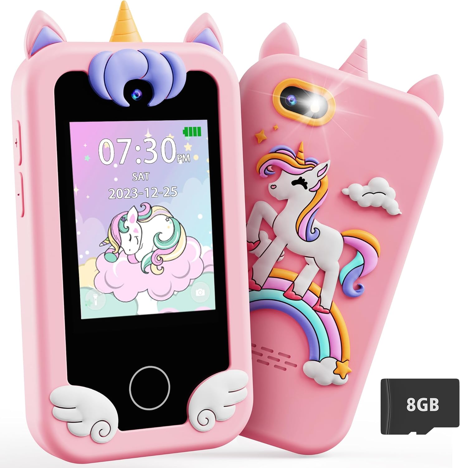 DUDUDRAGON Unicorn Kids Smart Phone: Dual Camera + Educational Games