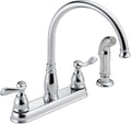 Delta Windemere Chrome Kitchen Faucet with Side Sprayer - Traditional