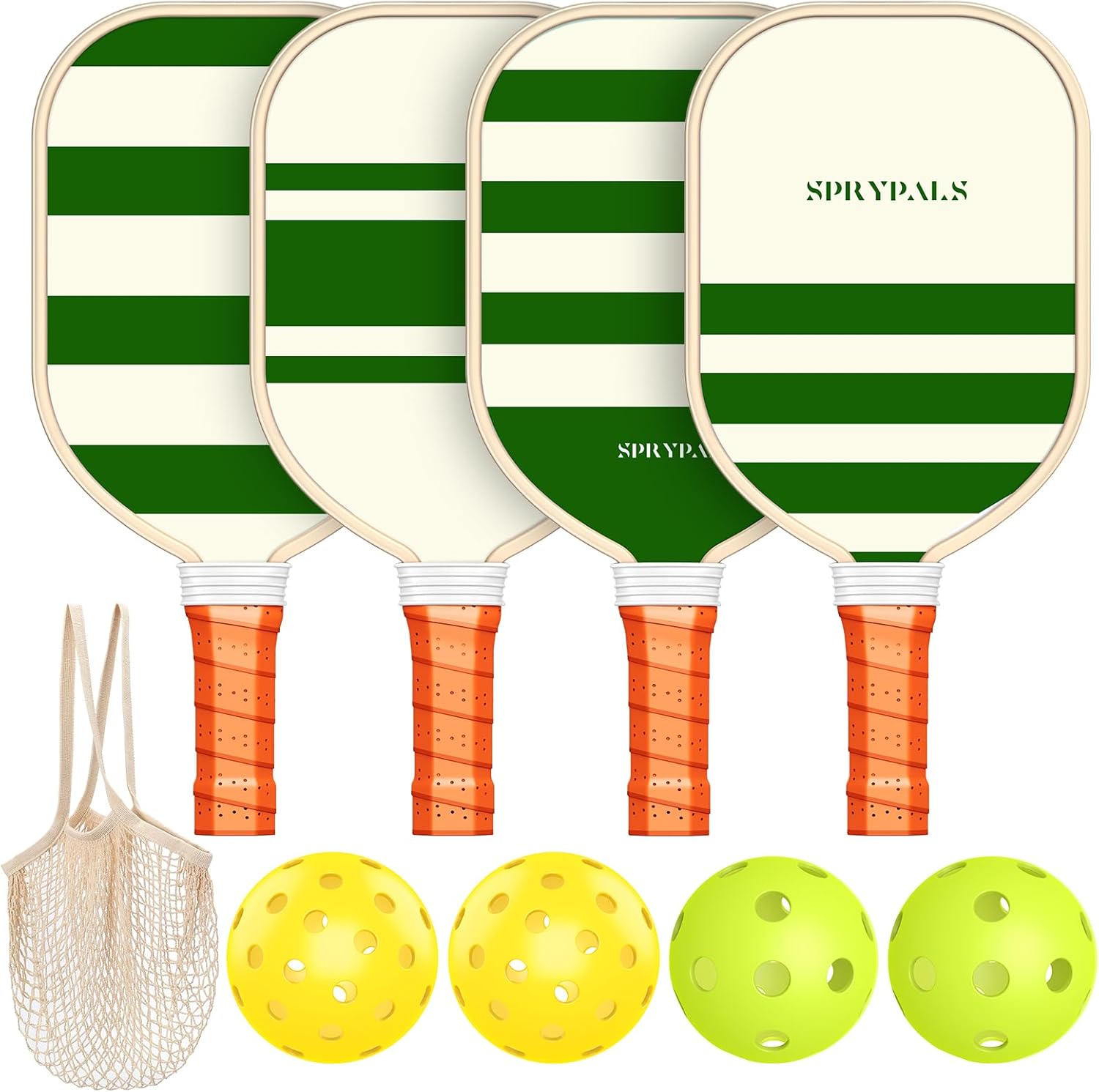 Premium Pickleball Paddles Set with Balls and Carry Bag