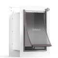 Pet Door for Wall Medium - Steel Frame, Double Flap for Pets up to 40