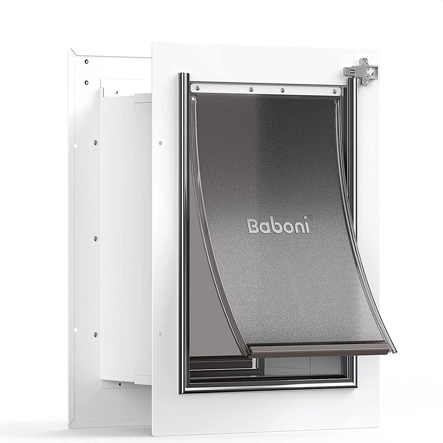 Baboni Pet Door for Wall - Durable Double Flap Dog and Cat Door